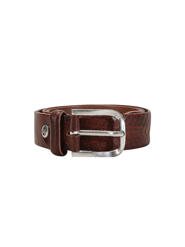 B.Belt Ceinture en cuir marron 80