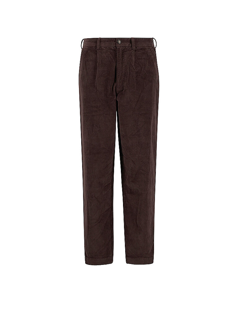 BARBOUR Pantalon en velours côtelé coupe décontractée marron | 34