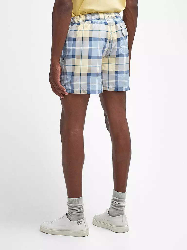 BARBOUR | Badeshorts TARTAN STAPLE | Bleu clair