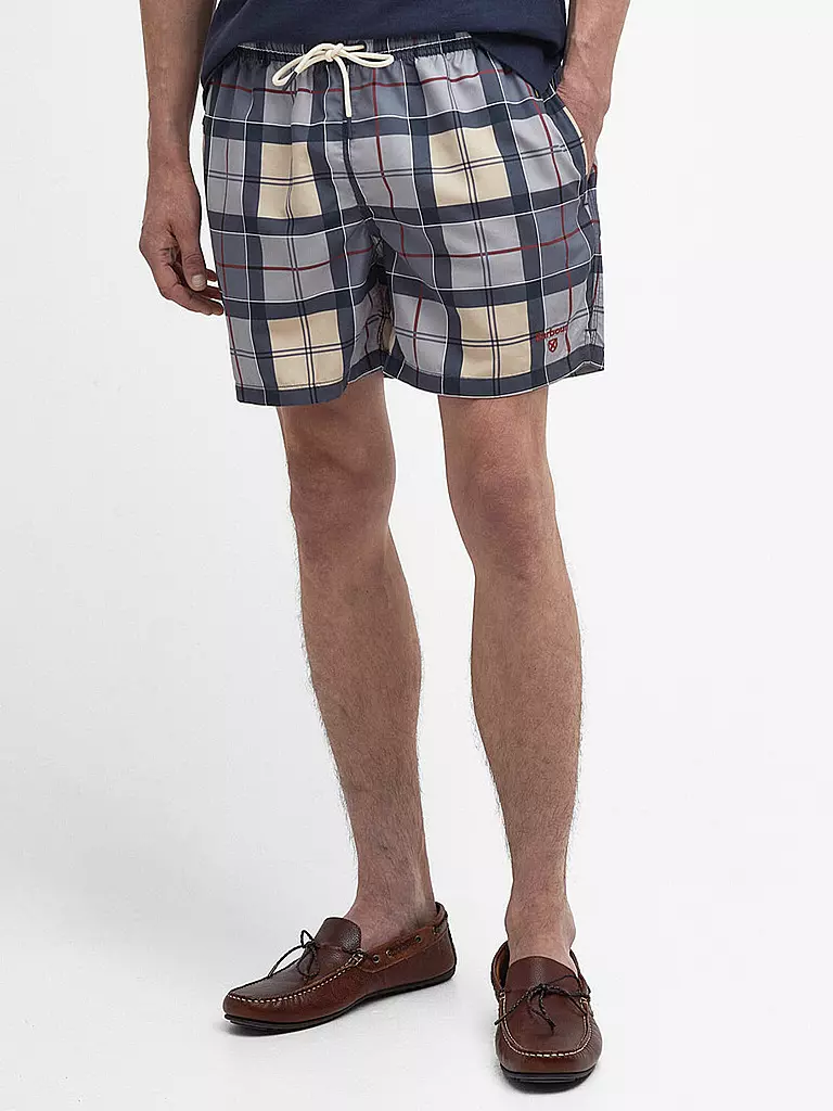 BARBOUR | Badeshorts TARTAN STAPLE | Gris