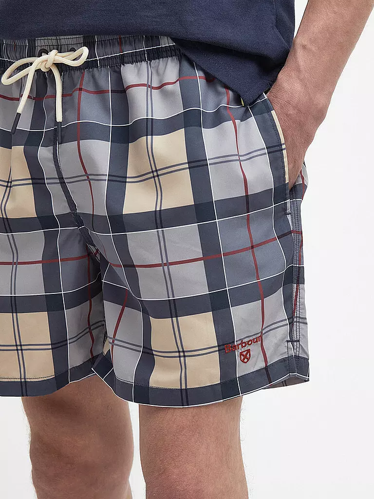 BARBOUR | Badeshorts TARTAN STAPLE | Gris