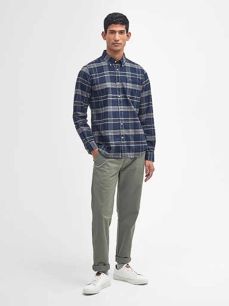 BARBOUR | Chemise en flanelle coupe slim | Bleu