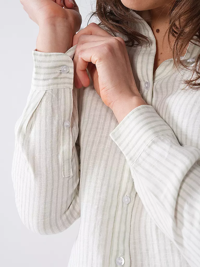 BARBOUR | Chemise en lin MARINE | Crème