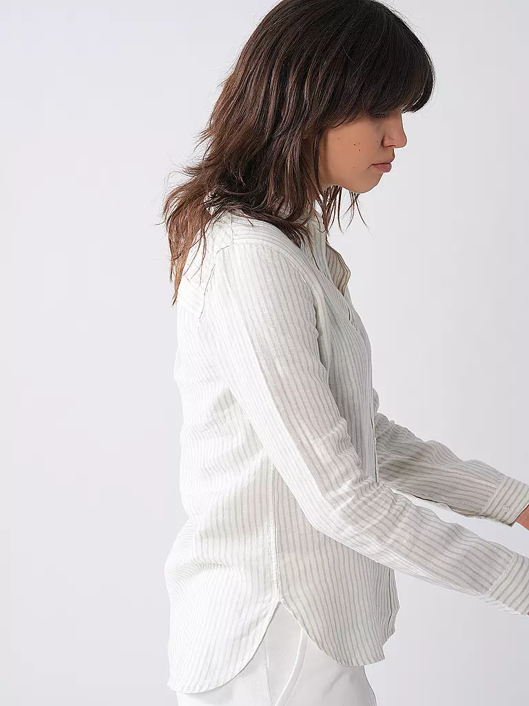 BARBOUR | Chemise en lin MARINE | Crème