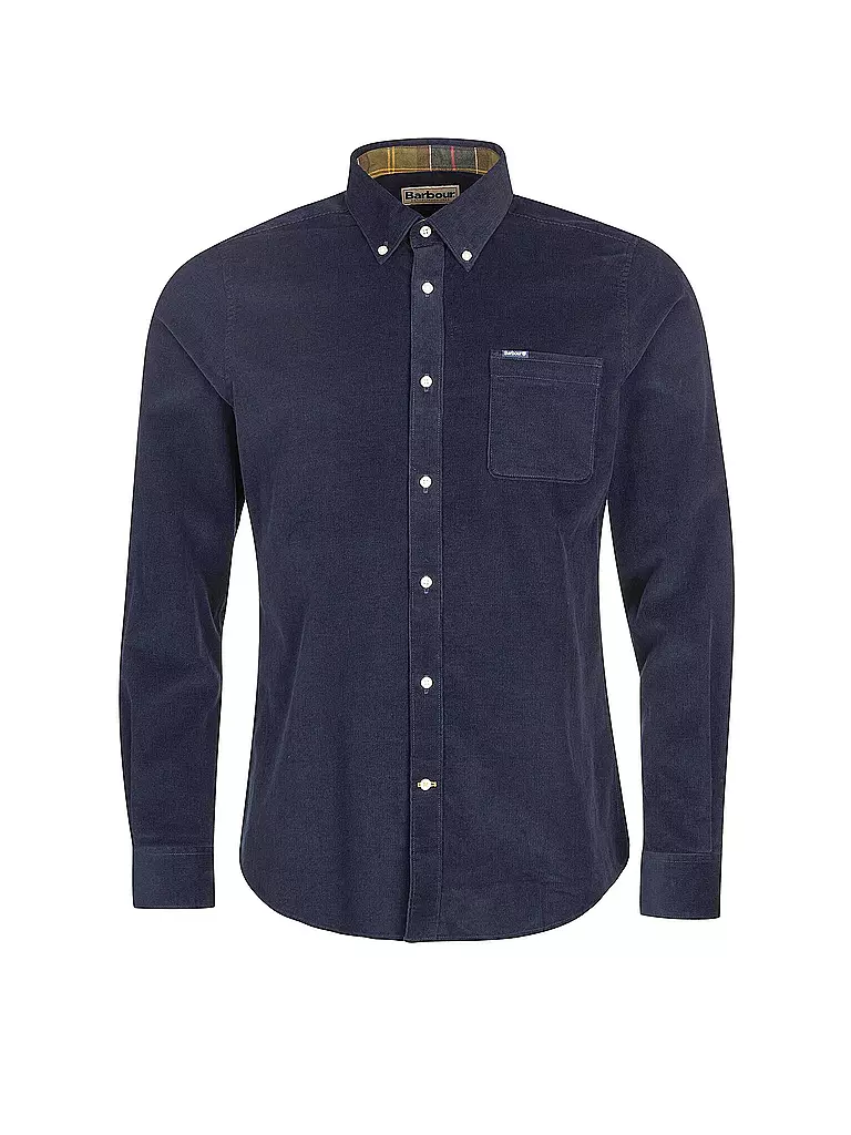 BARBOUR | Chemise en velours côtelé RAMSEY | Bleu foncé