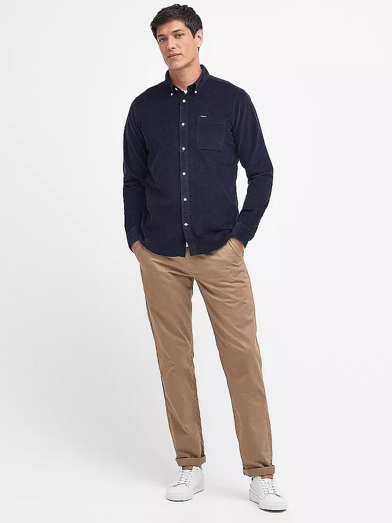 BARBOUR | Chemise en velours côtelé RAMSEY | Bleu foncé