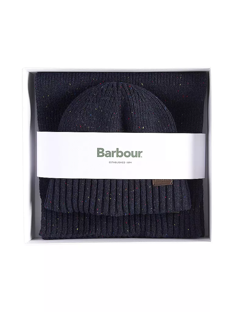 BARBOUR | Coffret cadeau 2 pièces écharpe et bonnet CARLTON | 