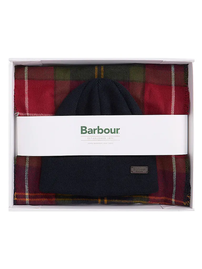 BARBOUR | Coffret cadeau 2 pièces écharpe et bonnet SWINTON CHRISTMAS | 
