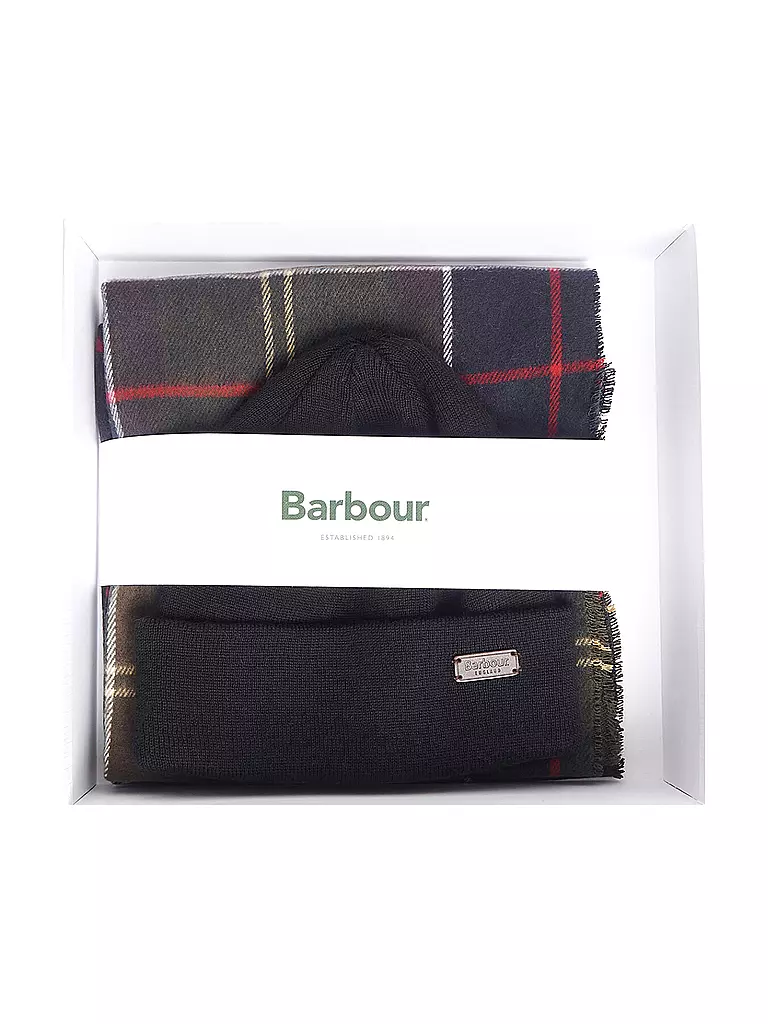 BARBOUR | Coffret cadeau 2 pièces écharpe et bonnet SWINTON CHRISTMAS | 