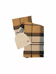 BARBOUR | Coffret cadeau bonnet et écharpe PENDLE | Beige