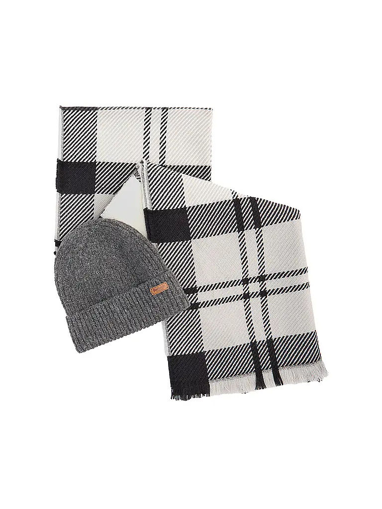 BARBOUR | Coffret cadeau bonnet et écharpe PENDLE | grau
