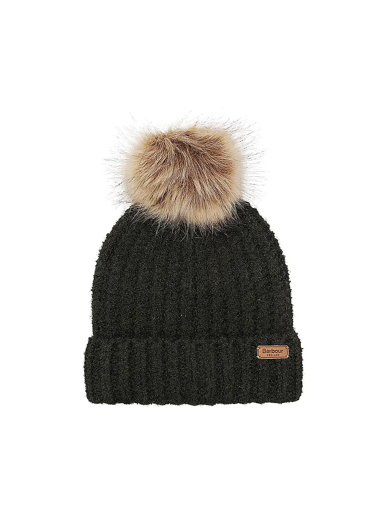 BARBOUR | Coffret cadeau bonnet et écharpe SALTBURN | olive