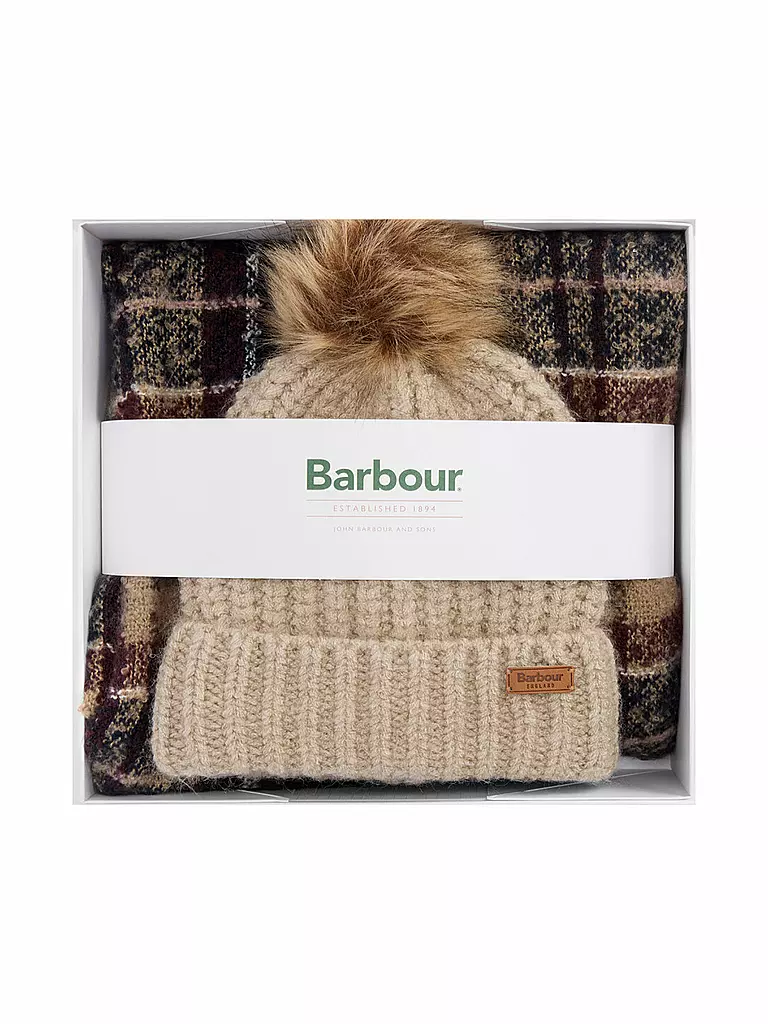 BARBOUR | Coffret cadeau bonnet et écharpe SALTBURN | 
