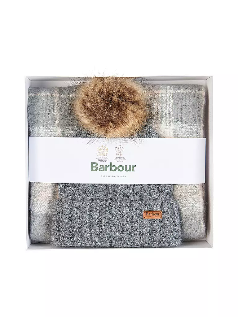 BARBOUR | Coffret cadeau bonnet et écharpe SALTBURN |