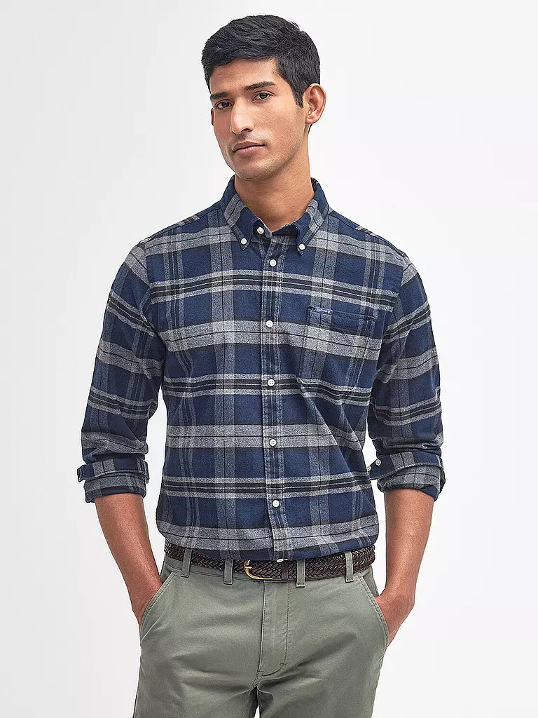 BARBOUR | Flanellhemd Slim Fit  | Gris