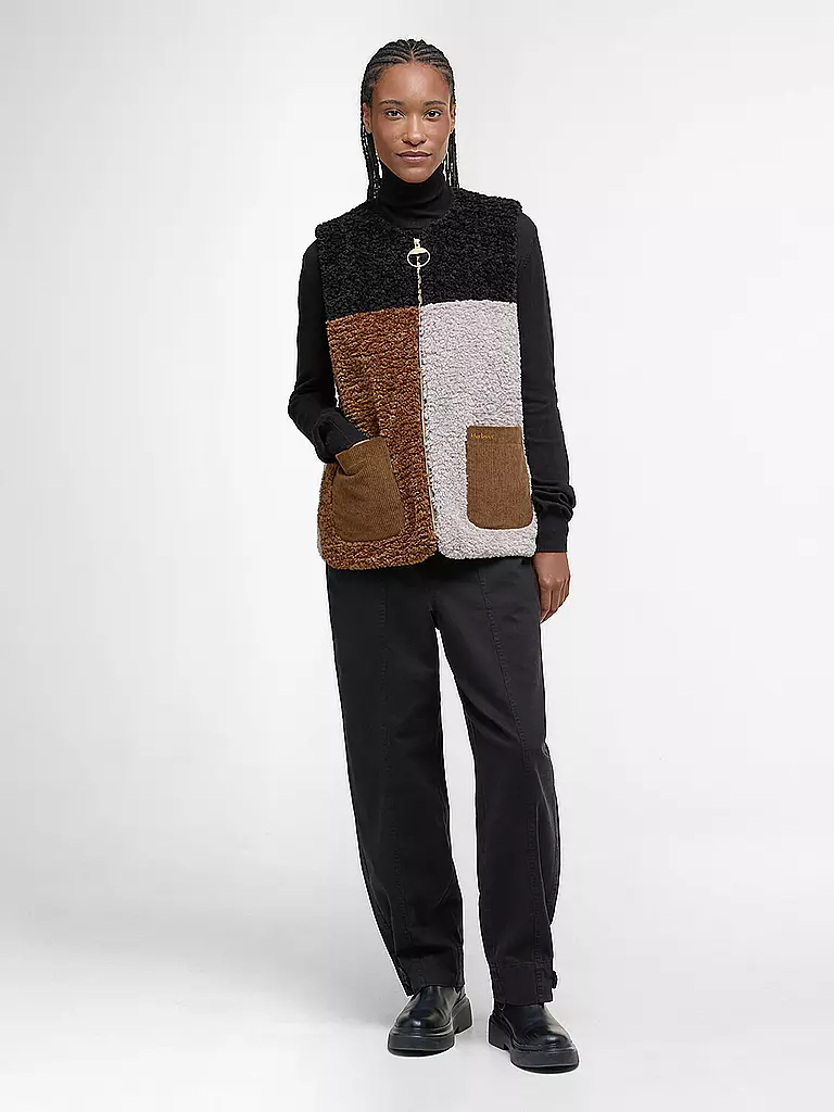 BARBOUR | Gilet aspect fourrure CATHY | Crème