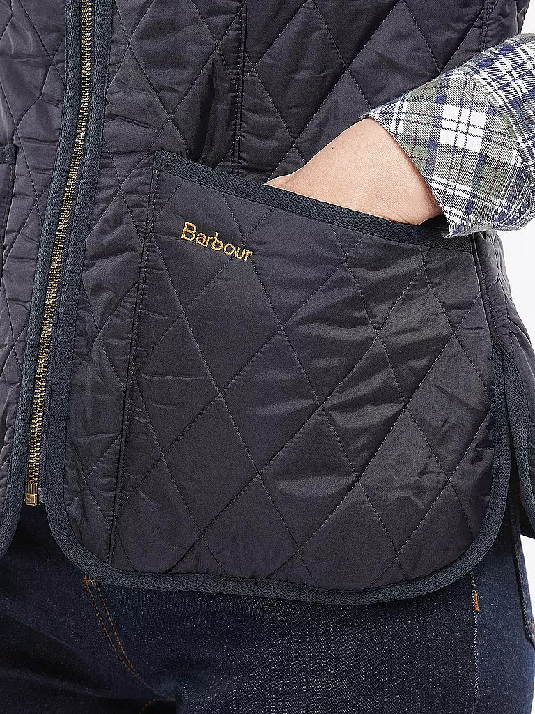 BARBOUR | Gilet matelassé FLEECE BETTY | Bleu foncé