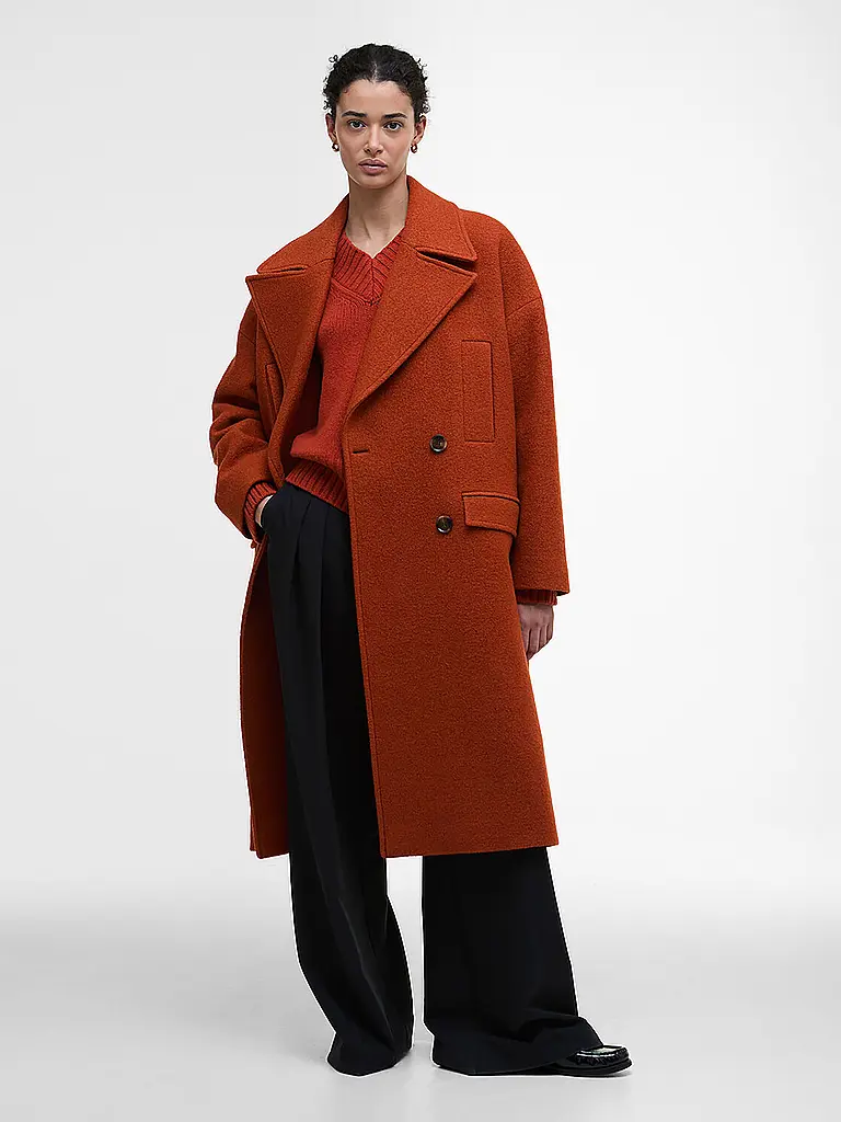 BARBOUR | Manteau en laine BLYTH | orange