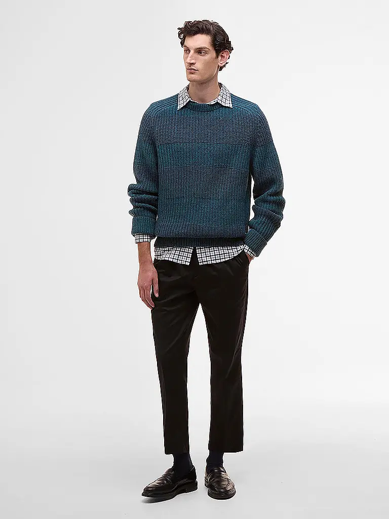 BARBOUR | Paul Smith loves Barbour Pull Saddle à col rond | Bleu