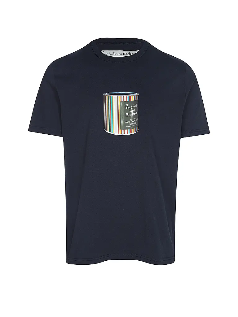 BARBOUR | Paul Smith loves Barbour T-Shirt Wax Can Graphic | Bleu foncé