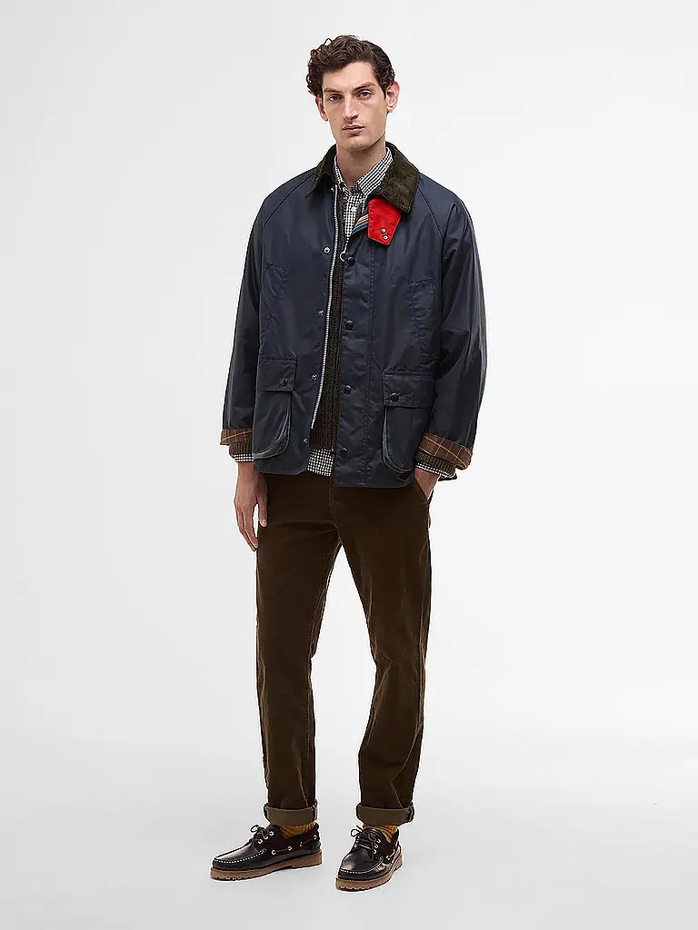 BARBOUR | Paul Smith loves Barbour Veste huilée Oversized Bedale | Bleu foncé
