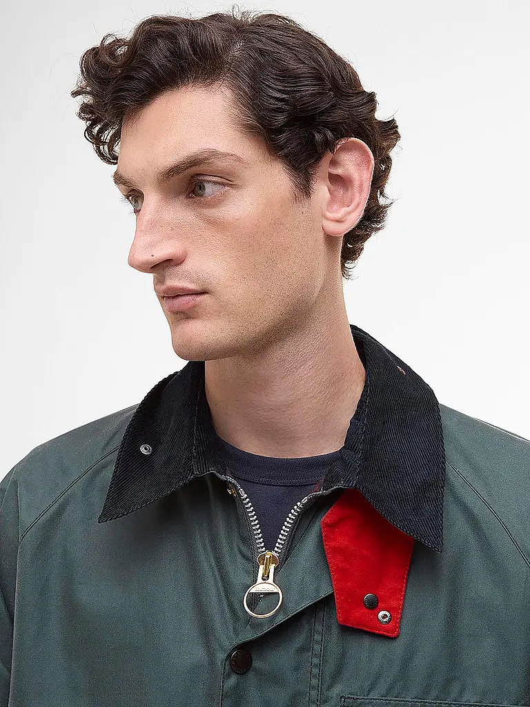 BARBOUR | Paul Smith loves Barbour Veste huilée Transport | grau