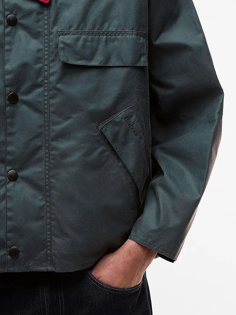 BARBOUR | Paul Smith loves Barbour Veste huilée Transport | grau