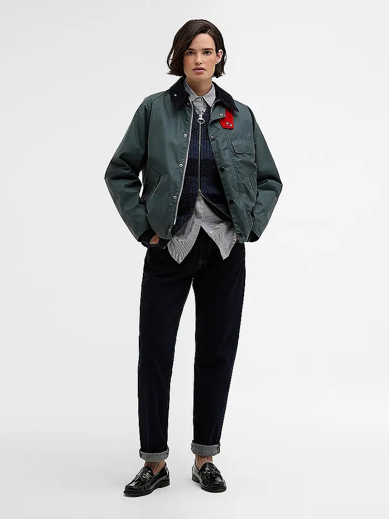 BARBOUR | Paul Smith loves Barbour Veste huilée Transport | grau