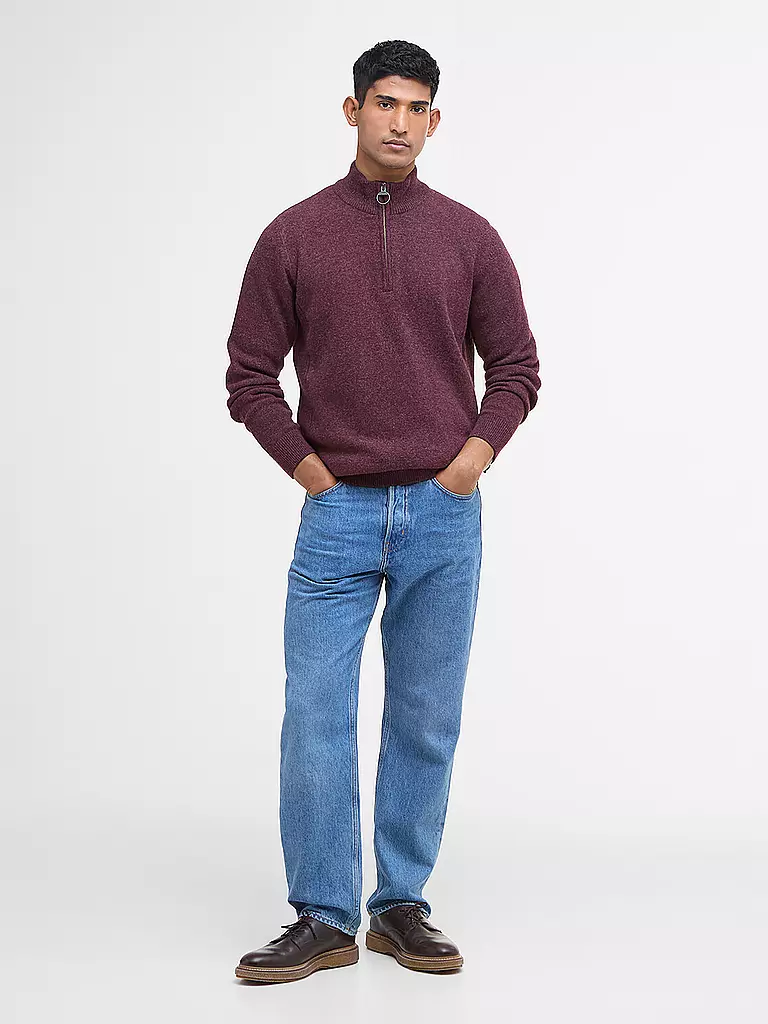 BARBOUR | Pull Troyer HOLDIN | dunkelrot