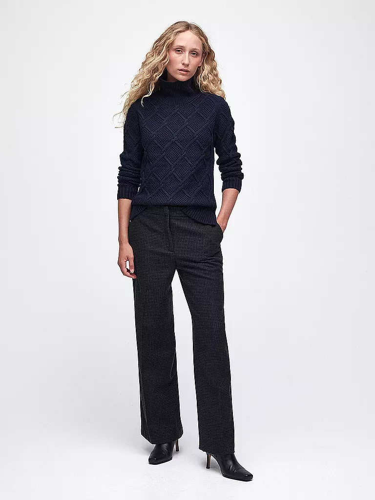 BARBOUR | Rollkragenpullover BURNE  | Bleu foncé