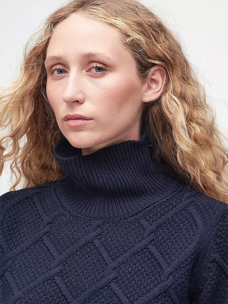 BARBOUR | Rollkragenpullover BURNE  | Bleu foncé