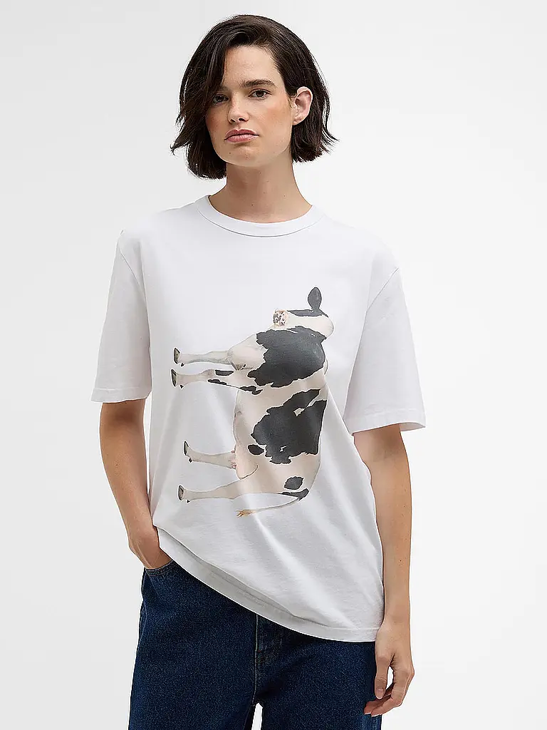BARBOUR | T-shirt Paul Smith loves Barbour | Blanc