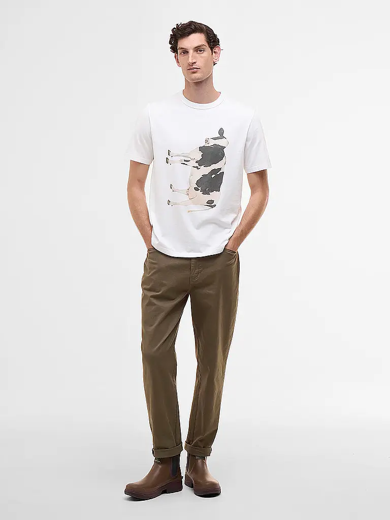 BARBOUR | T-shirt Paul Smith loves Barbour | Blanc
