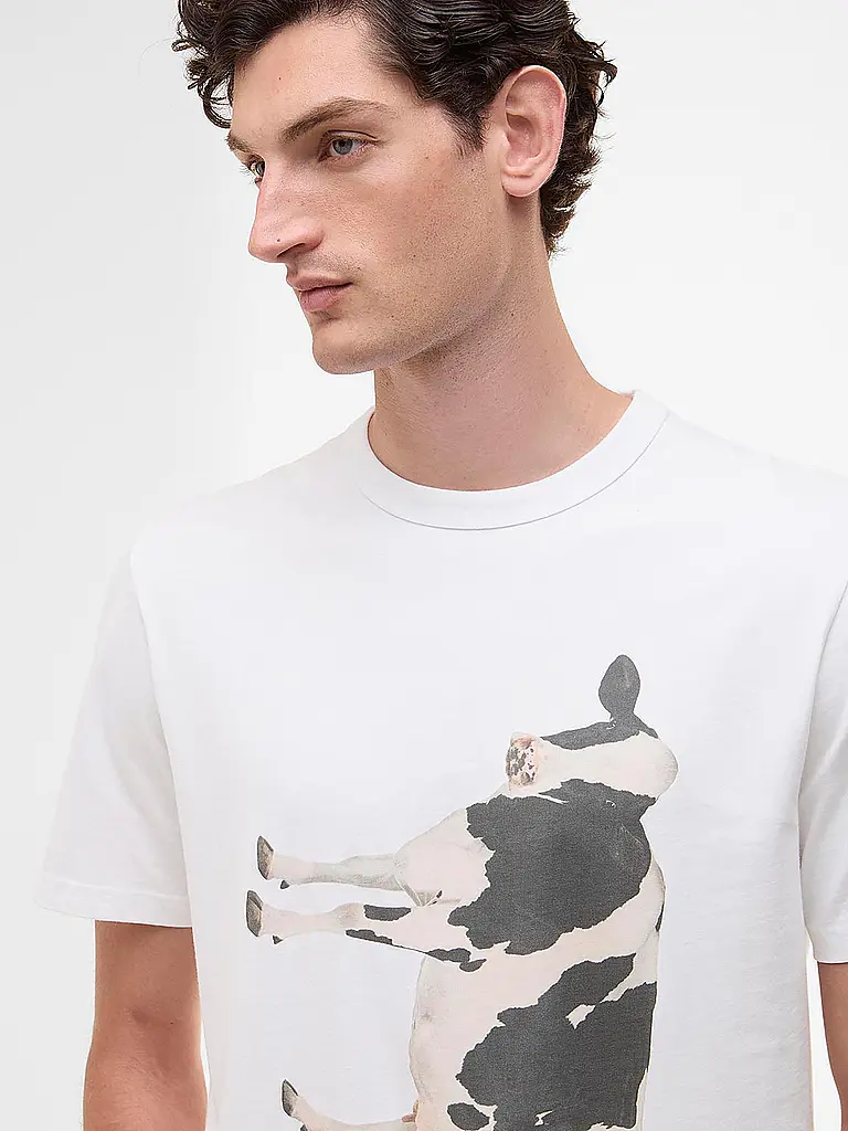 BARBOUR | T-shirt Paul Smith loves Barbour | Blanc