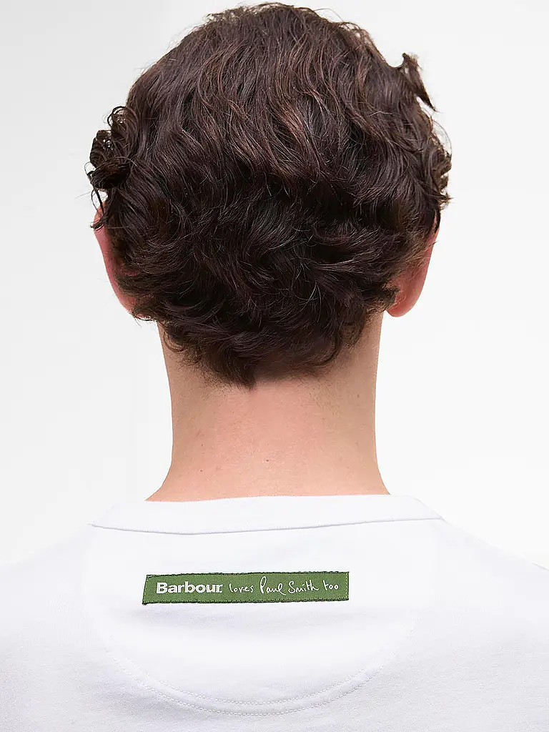 BARBOUR | T-shirt Paul Smith loves Barbour | Blanc