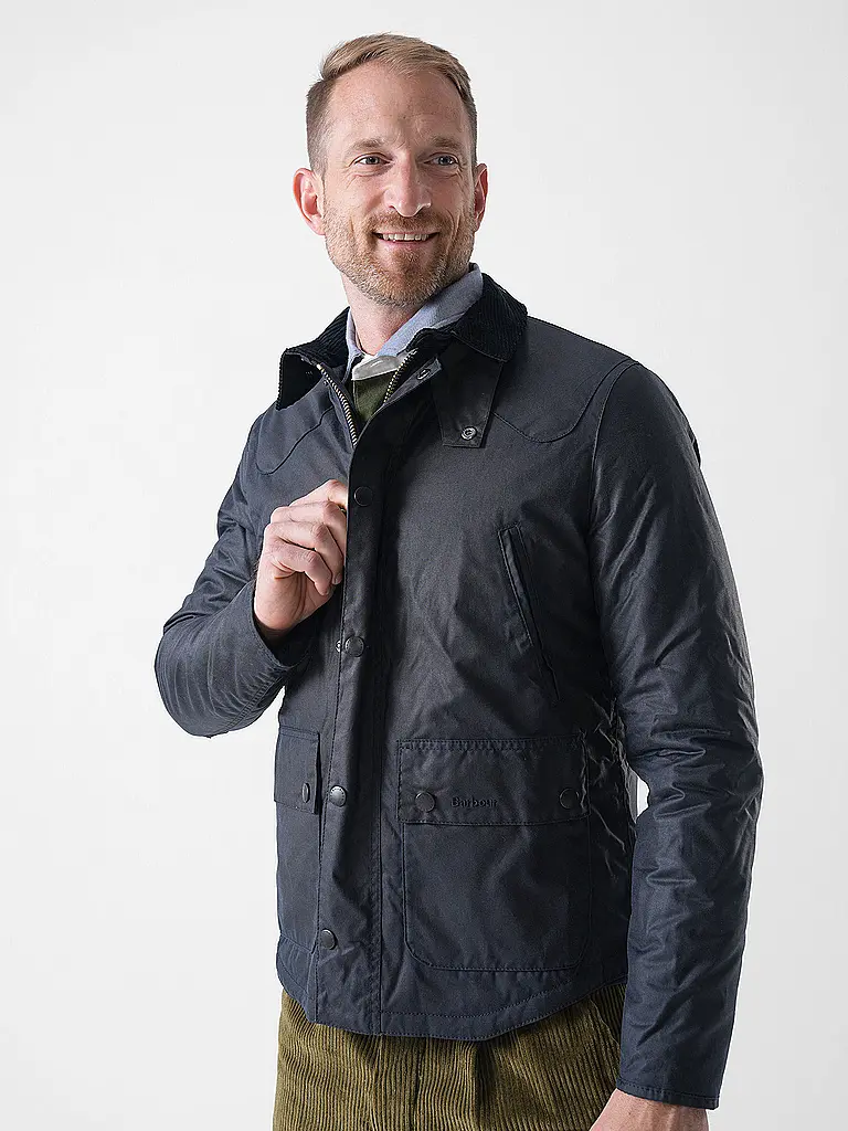 BARBOUR | Veste REELIN WAX | dunkelblau