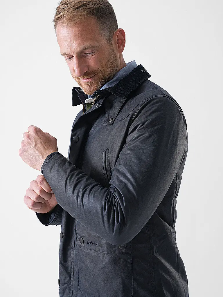 BARBOUR | Veste REELIN WAX | dunkelblau