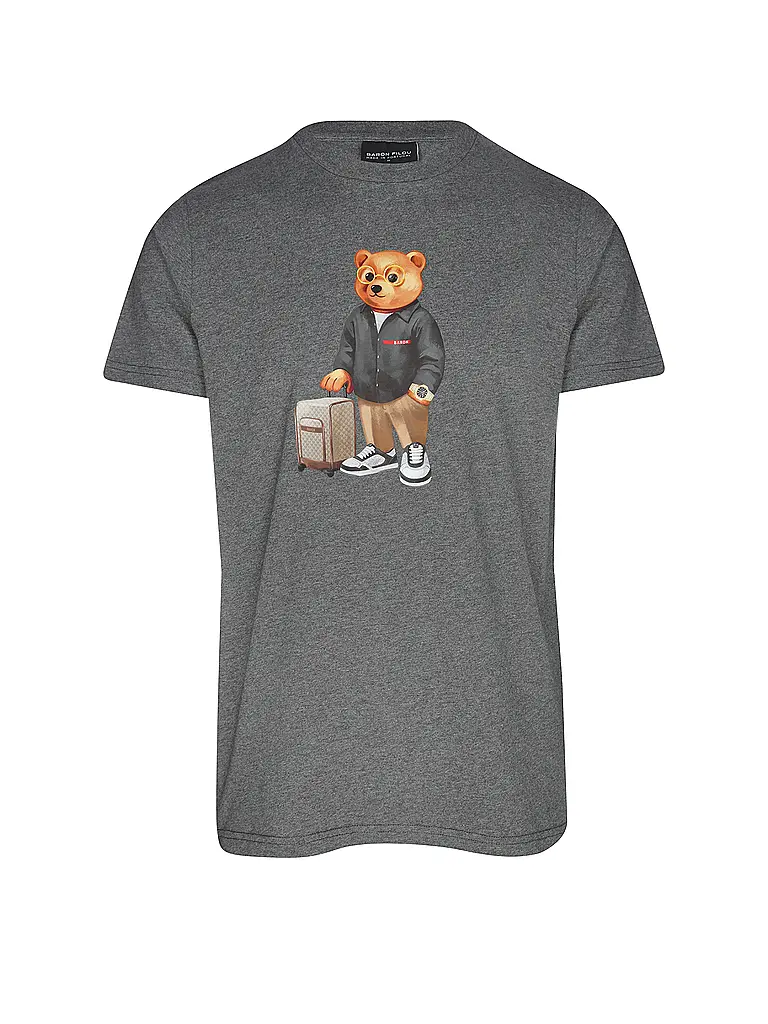 BARON FILOU | T-Shirt THE JETSET TRAVELER | grau