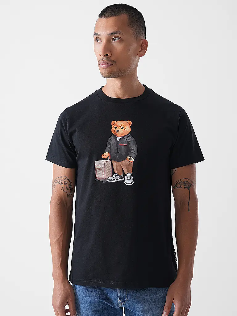 BARON FILOU | T-Shirt THE JETSET TRAVELER | schwarz