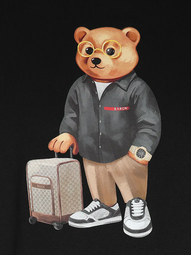 BARON FILOU | T-Shirt THE JETSET TRAVELER | schwarz