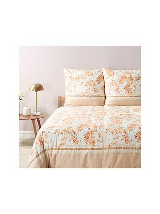 BASSETTI | Linge de lit en satin IBISCUS 70x90cm/140x200cm Crème/Corail