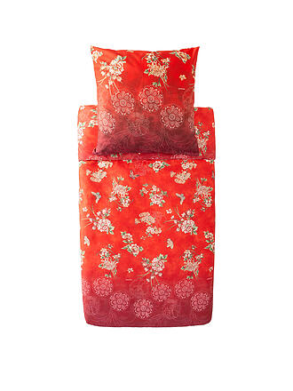 BASSETTI | Linge de lit en satin 70x90cm / 140x200cm ESPERIDI Rouge
