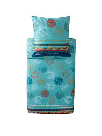 BASSETTI | Satin Bettwäsche 70x90cm / 140x200cm FLORENCE Türkis