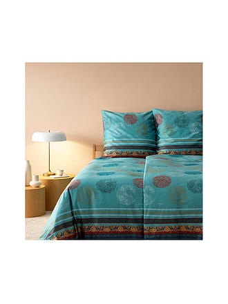 BASSETTI | Satin Bettwäsche 70x90cm / 140x200cm FLORENCE Türkis