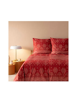 BASSETTI | Linge de lit en satin 2x70x90cm/ 200x200cm KERALA Bordeaux