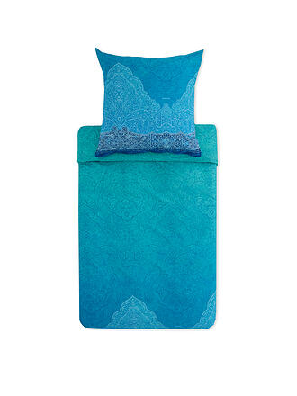 BASSETTI | Linge de lit en satin DOLCEACQUA 70x90cm/140x200cm Bleu