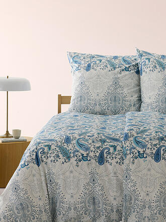 BASSETTI | Linge de lit en satin MONNALISA 2x 70x90cm / 200x200cm Raucblau