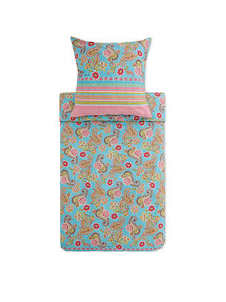 BASSETTI | Linge de lit en satin RAPALLO 70x90cm/140x200cm Menthe