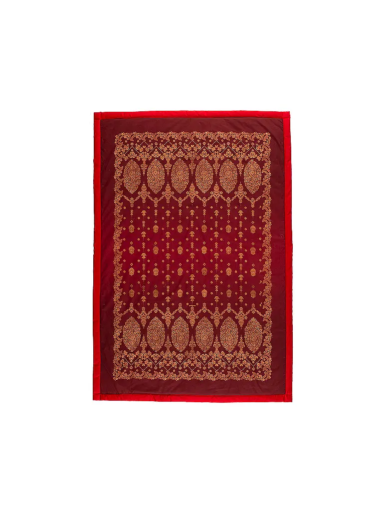 BASSETTI | Couvre-lit - Plaid 135x190cm GOLD DECOR Rouge | dunkelrot