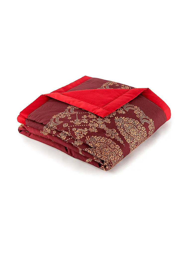 BASSETTI | Couvre-lit - Plaid 135x190cm GOLD DECOR Rouge | 